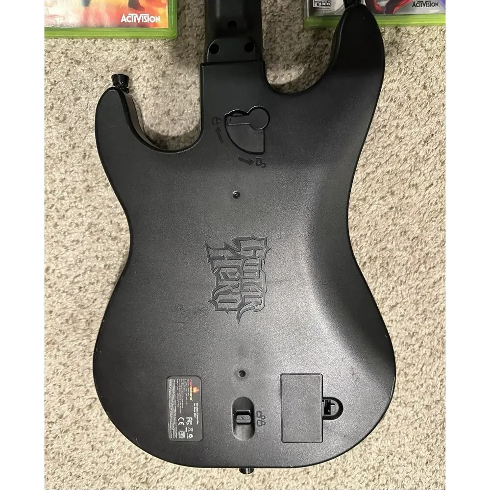 Xbox 360 Guitar Hero Bundle w/ 2 Games World Tour GH 2 Tested Fast Shipping